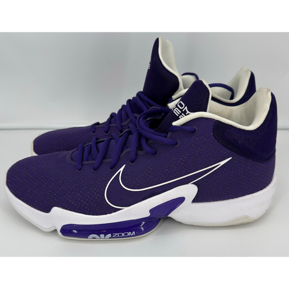 Nike Zoom Air Rize II TB CZ5023-500 Purple and White Athletic Sneakers Size 16 - Picture 6 of 12